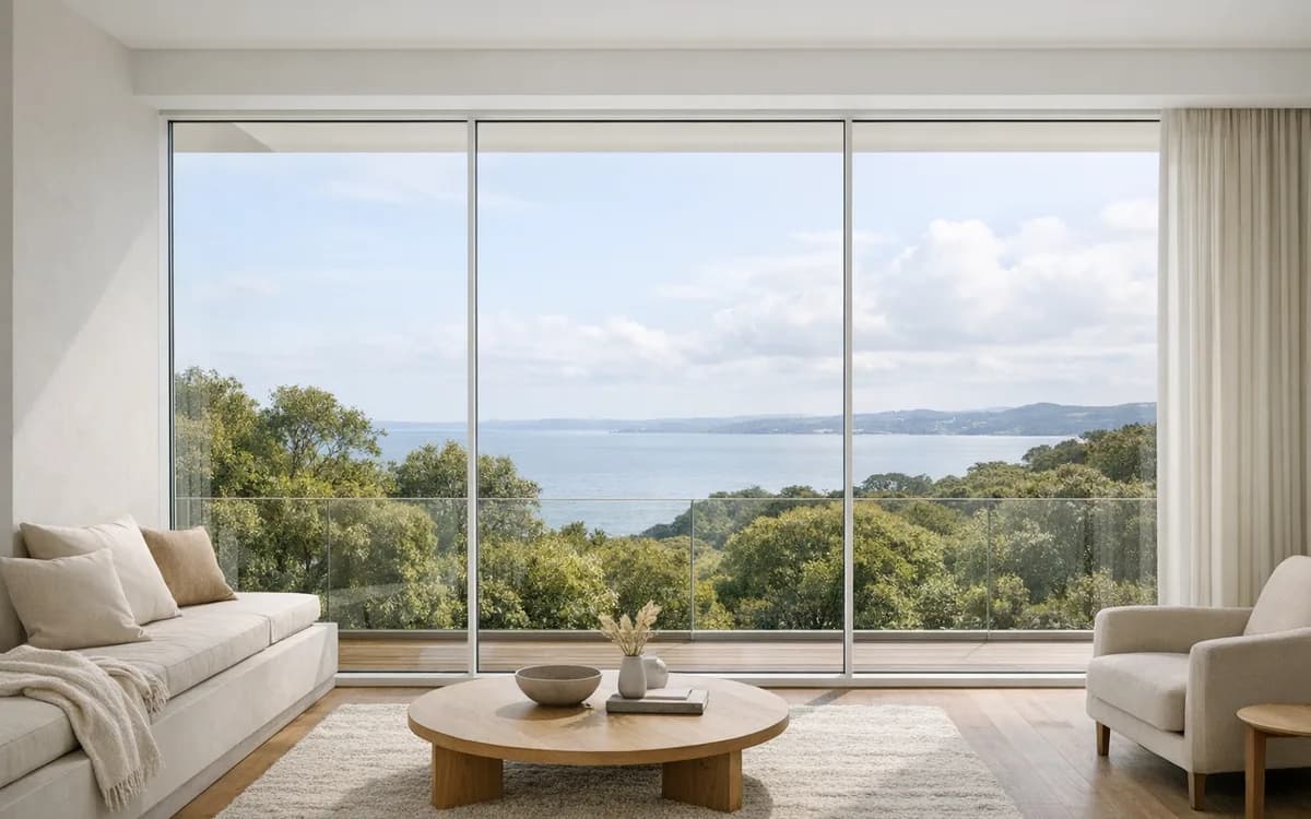 Clear float glass in a residential interior (Window · Light)