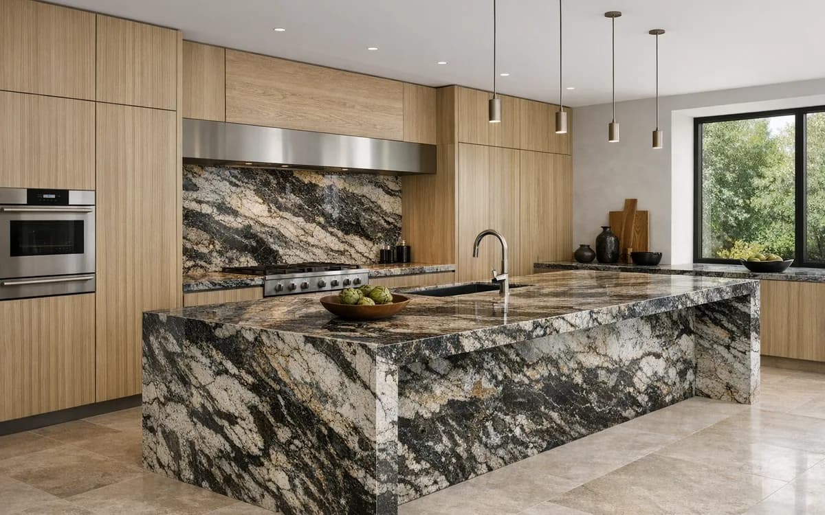 Granite in a residential interior (Kitchen · Hard)