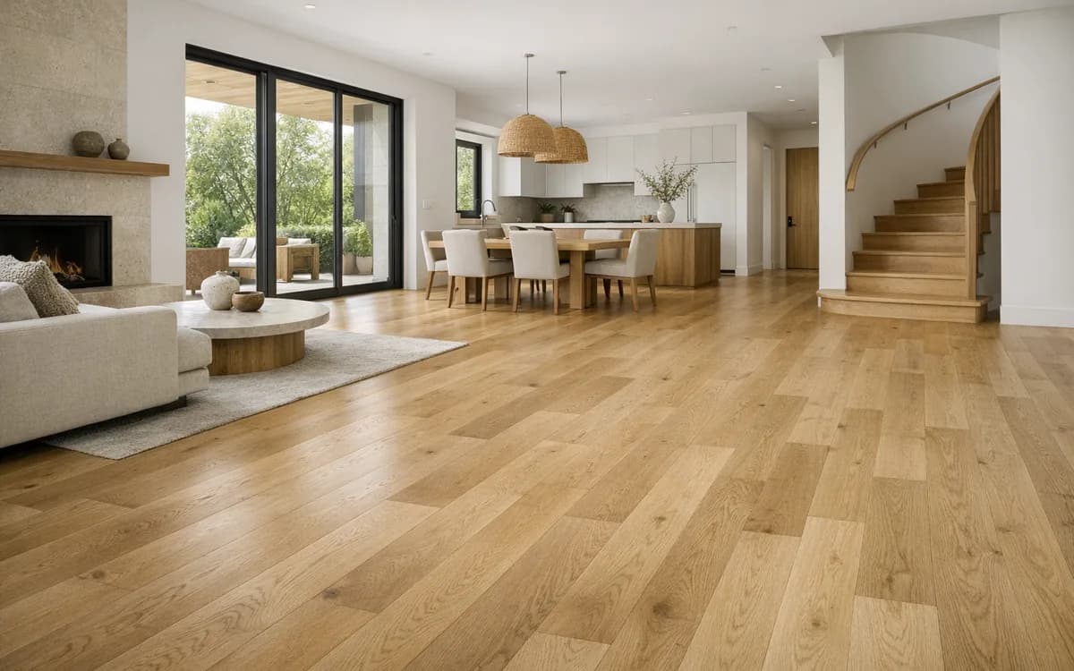 White oak in a residential interior (Floor · Warmth)